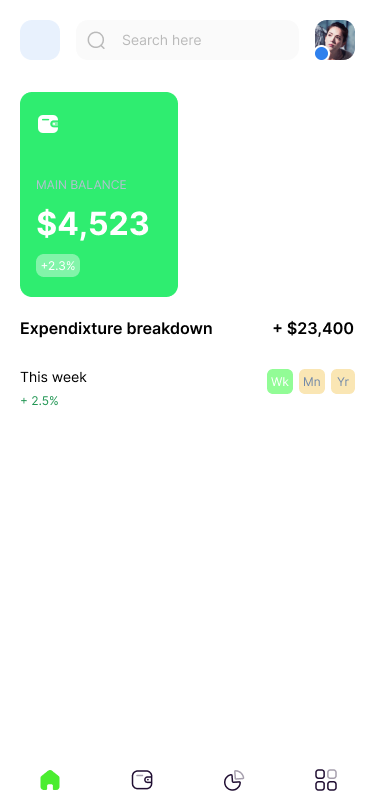 Image of the interface of the app